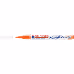 Edding 5300 Marqueur Acrylique Fin, Orange, Orange, Fin, 1 mm, 2 mm, Toile, Bois