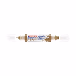 Edding 5400 Marqueur acrylique 3D double pointe, Or, Or, Blanc, Fin/extra-large, 2 mm, 1 cm, Toile, Bois