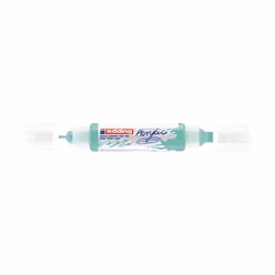 Edding 5400 Marqueur acrylique 3D double pointe, Turquoise, Turquoise, Blanc, Fin/extra-large, 2 mm, 1 cm, Toile, Bois