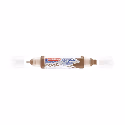 Edding 5400 Marqueur acrylique 3D double pointe, Marron, Marron, Blanc, Fin/extra-large, 2 mm, 1 cm, Toile, Bois