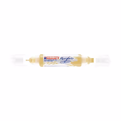 Edding 5400 Marqueur acrylique 3D double pointe, Jaune, Blanc, Jaune, Fin/extra-large, 2 mm, 1 cm, Toile, Bois