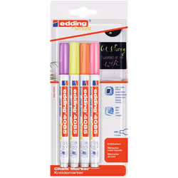 Edding 4085 Neon Set, Orange, Rose, Violet, Jaune, Cosse, 4 pièce(s)