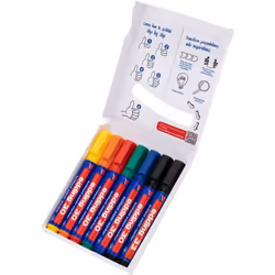 Edding Colourful Flipchart Kit marqueur indélébile Assortie Noir, Bleu, Vert, Orange, Rouge, Jaune 7 pièce(s) - Vue supplémentaire 4