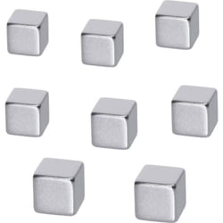 Aimant Néodyme B3101 (l x h x p) 10 x 10 x 10 mm cube argent 8 pc(s) B3101 - Sigel