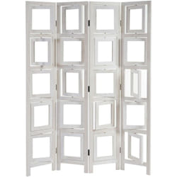 Nova - Paravent galerie de photographies ii, cloison de séparation, 160x125cm - blanc