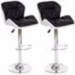 Tabourets de bar - HAMILTON - Hamilton - Bois massif - Similicuir - Rotatif 360° - Anthracite