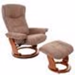 Fauteuil relax Hamilton - MCA - Tissu - Accoudoirs réglables - Dossier ajustable - Marron antique miel