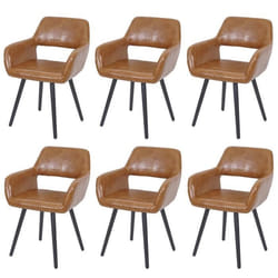 Chaises de salle à manger - NO NAME - HWC-A50 II - Design rétro années 50 - Similicuir - Lot de 6