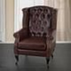 Fauteuil - CHESTERFIELD - Chesterfield - Similicuir - Brun antique - 1 place - Classique