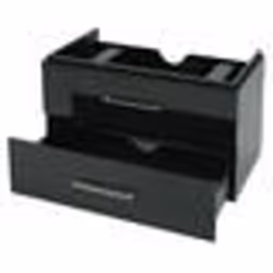 Meuble sous-lavabo - PREMIUM - HWC-D16 - 90cm - Noir - Brillant
