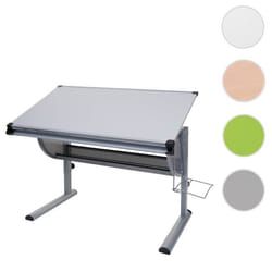 Bureau décolier - OXFORD - Modèle réglable - Inclinable - Design moderne - Couleur gris