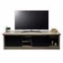 Rack TV - NO NAME - HWC-K75 - Bois métal industriel - 4 compartiments - Portes coulissantes