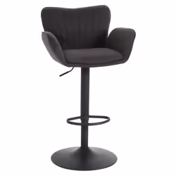 Tabouret de bar - NO NAME - HWC-M67 - Pivotant 360° - Réglable en hauteur - Accoudoirs