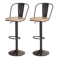 Tabouret de bar - NO NAME - HWC-H10a - Réglable en hauteur - Pivote à 360° - Vintage beige