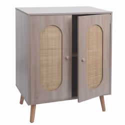 Commode - NO NAME - HWC-M35 - 2 portes - Rotin Kubu - Aspect chêne
