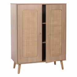 Highboard - NO NAME - HWC-M38 - Kubu rotin bois - 106x80x41cm - Contemporain