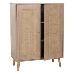 Highboard - NO NAME - HWC-M38 - Kubu rotin bois - 106x80x41cm - Contemporain