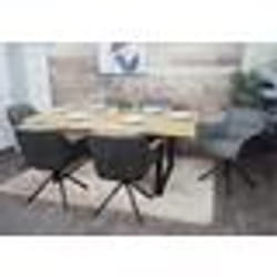 Chaises de salle à manger - NO NAME - HWC-K33 - Lot de 6 - Pivotantes - Similicuir gris