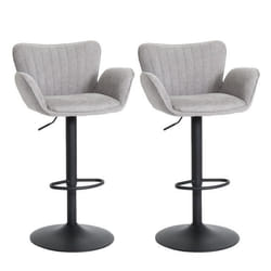 Tabouret de bar - NO NAME - HWC-M67 - Lot de 2 - Réglable en hauteur - Pivotant 360° - Accoudoirs