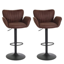 Tabouret de bar - NO NAME - HWC-M67 - Réglable en hauteur - Pivotant 360° - Avec accoudoirs