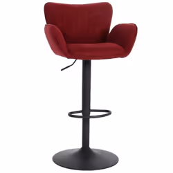 Tabouret de bar - NO NAME - HWC-M67 - Pivotant 360° - Réglable en hauteur - Accoudoirs inclus