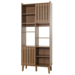 Bibliothèque - NO NAME - HWC-M48 - Bois massif - 8 compartiments - Design contemporain