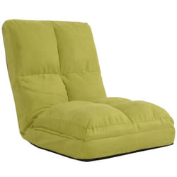 Fauteuil-lit pliable - NO NAME - HWC-N45 - Velours vert - Dossier réglable - 1 place