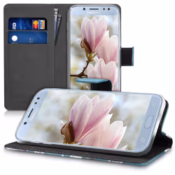 kwmobile 41163.05 5.2" Étui avec portefeuille Bleu, Gris, Blanc