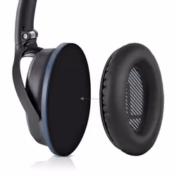 kwmobile 44230.01 mousse d'écouteurs Simili-cuir Noir 2 pièce(s)