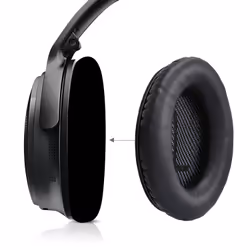 kwmobile 44519.01 mousse d'écouteurs Simili-cuir Noir 2 pièce(s)