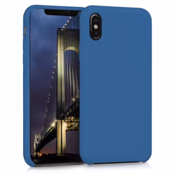 kwmobile Coque Apple iPhone X - Coque pour Apple iPhone X - Housse de téléphone en silicone bleu marine
