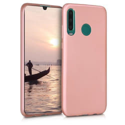 Coque - kwmobile - Huawei P30 Lite - Silicone - Or rose métallique - Souple