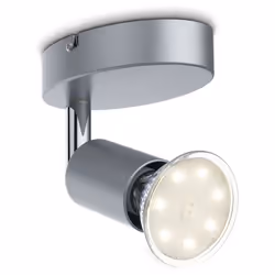 B.K.Licht I Plafonnier LED orientable I Spot de plafond à 1 flamme avec ampoule 1x 3 W GU10 I Couleur de lumière blanc chaud  ...