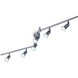 B.k.licht - plafonnier 6 spots orientables, ampoules led 3W GU10 incluses, spots plafond, éclairage intérieur, lumière blanche chaude 3000K
