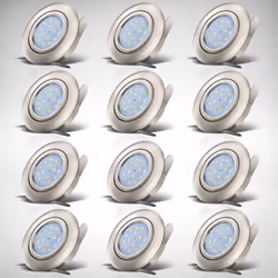 Description générale Le lot de 12 spots LED encastrables ultra-plats de B.K.Licht offre une solution d'éclairage moderne et e ...