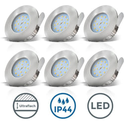 B.k.licht - lot de 3 spots led à encastrer ultra-plats salle de bain IP44 spots encastrables plafond