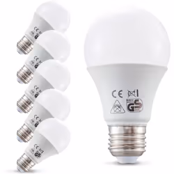 Description générale Les ampoules LED B.K.Licht E27 de 9W offrent une lumière blanche chaude de 2700 Kelvin, équivalente à de ...