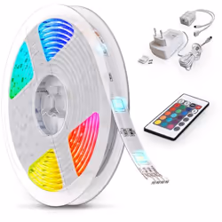 Description générale La bande LED multicolore B.K.Licht de 5 mètres est un éclairage décoratif idéal pour votre intérieur. Av ...