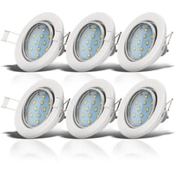 B.k.licht - Lot de 6/10 spots encastrables orientables GU10 spots plafond à encastrer