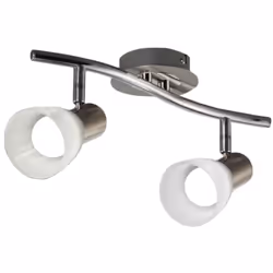 Plafonnier spots LED Lunas II avec globes en verre Avec sa jolie lumière blanche chaude le plafonnier Lunas II créera une bel ...