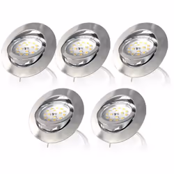 Description générale Le set de 5 spots LED encastrables B.K.Licht offre un éclairage moderne et élégant avec des modules LED  ...