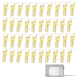 B.k.licht - guirlande lumineuse porte photos ruban led 40 LEDs 120 lm longueur 5m IP20 luminaire intérieur décoratif lumineux