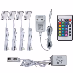 Description générale Les clips LED B.K.Licht sont idéaux pour l'éclairage de vitrines, armoires et étagères. Ce lot de 4 clip ...