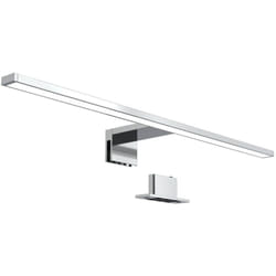 B.k.licht - lampe miroir led, lampe armoire, applique salle de bain, lumière blanche neutre 4000 Kelvin, 8W, 780lm, IP44, largeur 600 mm, chrome