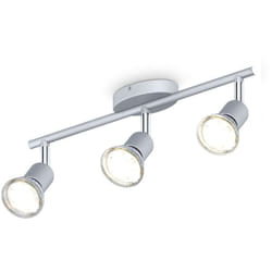 B.k.licht - plafonnier led 3 spots orientables modernes plafond salon bureau salle à manger cuisine couloir lumière blanche chaude 3 x 3W GU10