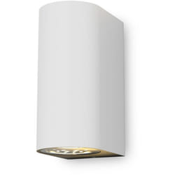 Applique murale led pour extérieur ou intérieur, blanche, spot mural GU10 (5W), 2 spots de 400lm chacun, éclairage moderne jardin, terrasse, garage