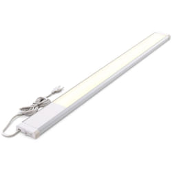 B.k.licht - réglette led, platine led 10W intégrée, 1100 Lumen, longueur 57,5cm, blanc chaud 3000K, IP20, éclairage cuisine atelier plan de travail