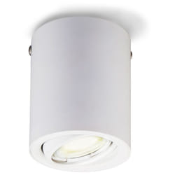 B.k.licht - spot blanc led en saillie, ampoule led GU10 5W incluse, spot plafond, éclairage plafond, 3000 Kelvin, blanc chaud