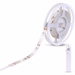 Bande LED auto-adhésive avec détecteur de mouvements, revêtement en silicone (blanche) Bande LED design émettant une très jol ...