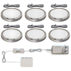 B.k.licht - 6 spots sous meuble led éclairage armoire élément cuisine spots en saillie ultra-plats